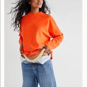 Free People We the Free Be Free Tunic Small in Audacious Orange NWOT